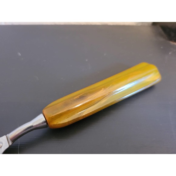 Vintage Vaughan Stainless Steel Cheese Slicer/Server - Green Handle -Made in USA - Picture 2 of 7